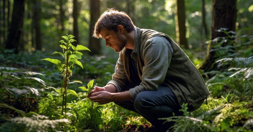 Foraging for edible plants