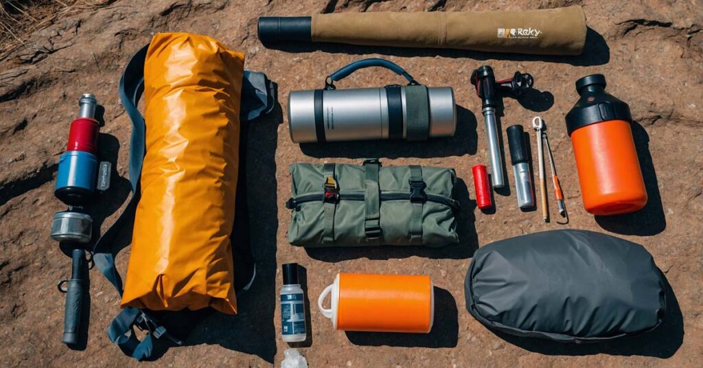 Essential camping gear for pitching a tent on rocky ground