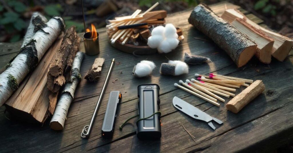 Essential tools for bushcraft fire-starting