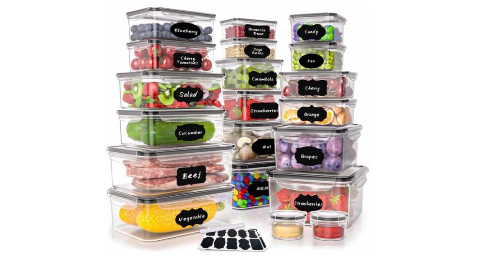 GEIKR 40 PCS Plastic Food Storage Containers