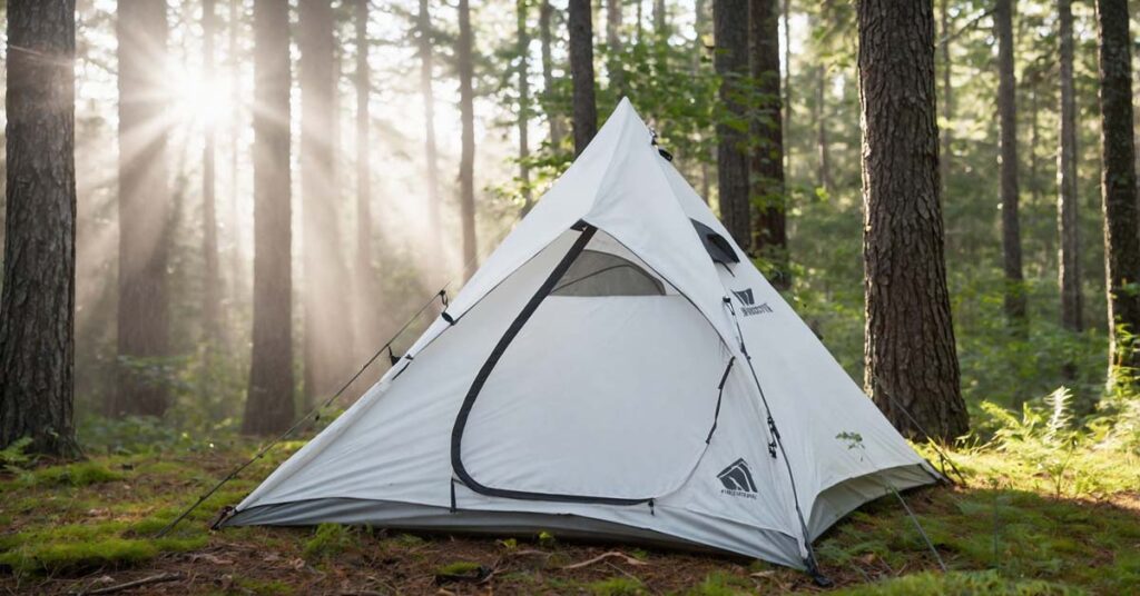 Dual peak vents with no-see-um mesh on the Hyperlite Mountain Gear Ultamid 2-Person Tent, designed for ventilation