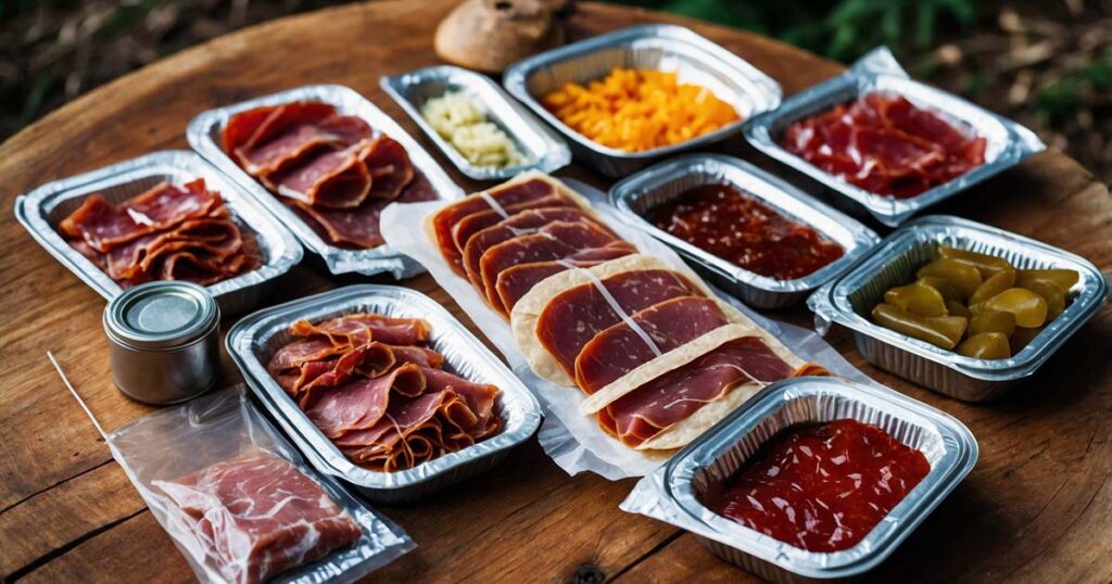 Dehydrated and canned meats for camping without refrigeration