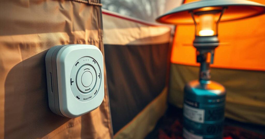 Carbon monoxide detector in a tent with propane heater