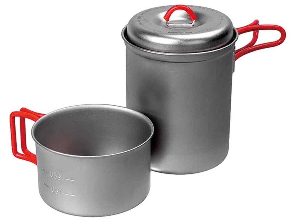Evernew Titanium Lightweight Camping Solo Pot Set