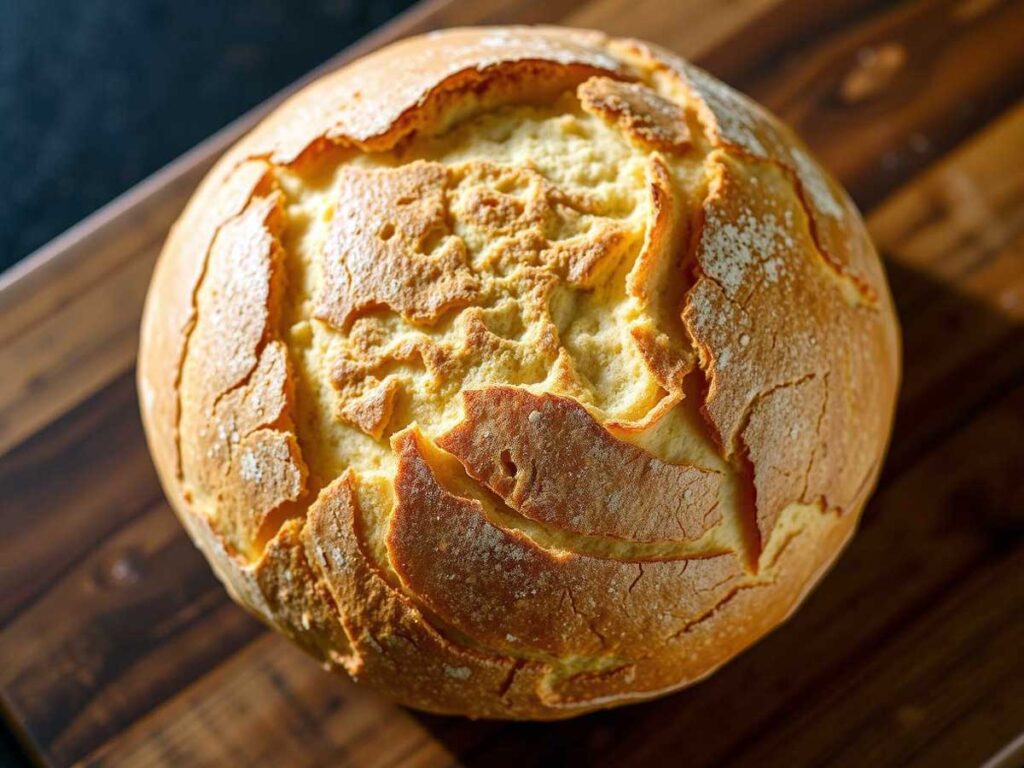 Freshly baked campfire bread