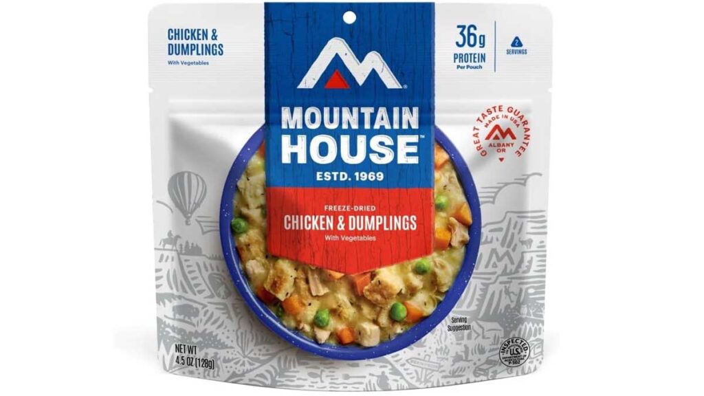 Mountain House Chicken & Dumplings, Freeze Dried Backpacking & Camping Food, 2 Servings