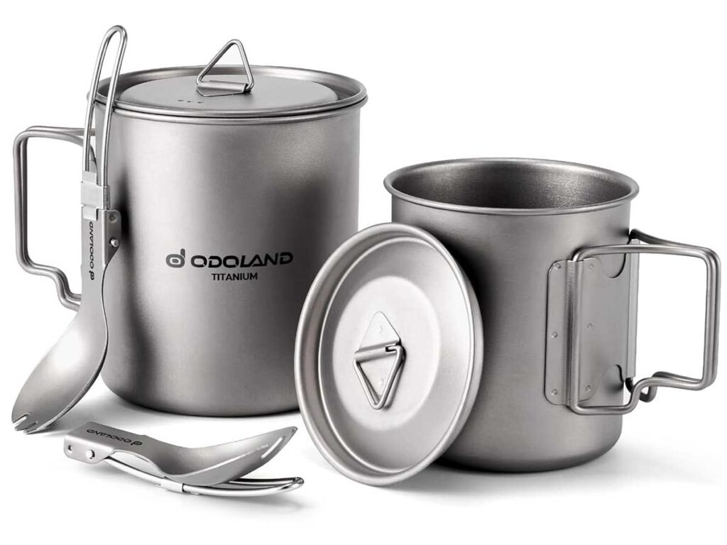 Odoland Titanium Camping Pot