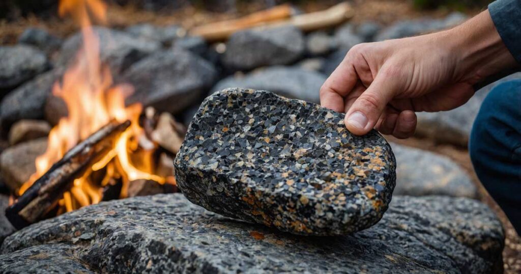 How to choose the right rocks for cooking with hot coals